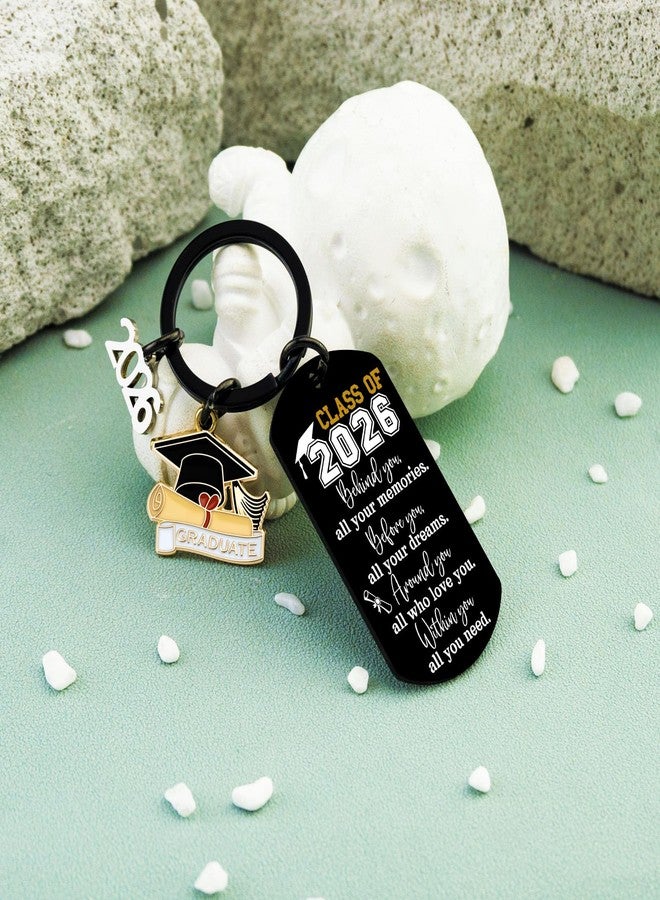 AOBIURV 2026 Graduation Gifts For Her Him Senior Class Of 2026 Keychian Gift College Gifts For Girls High School Inspirational Gift Teen Boy Girls Grad Present Senior High College Keyring Necklace - Image 5